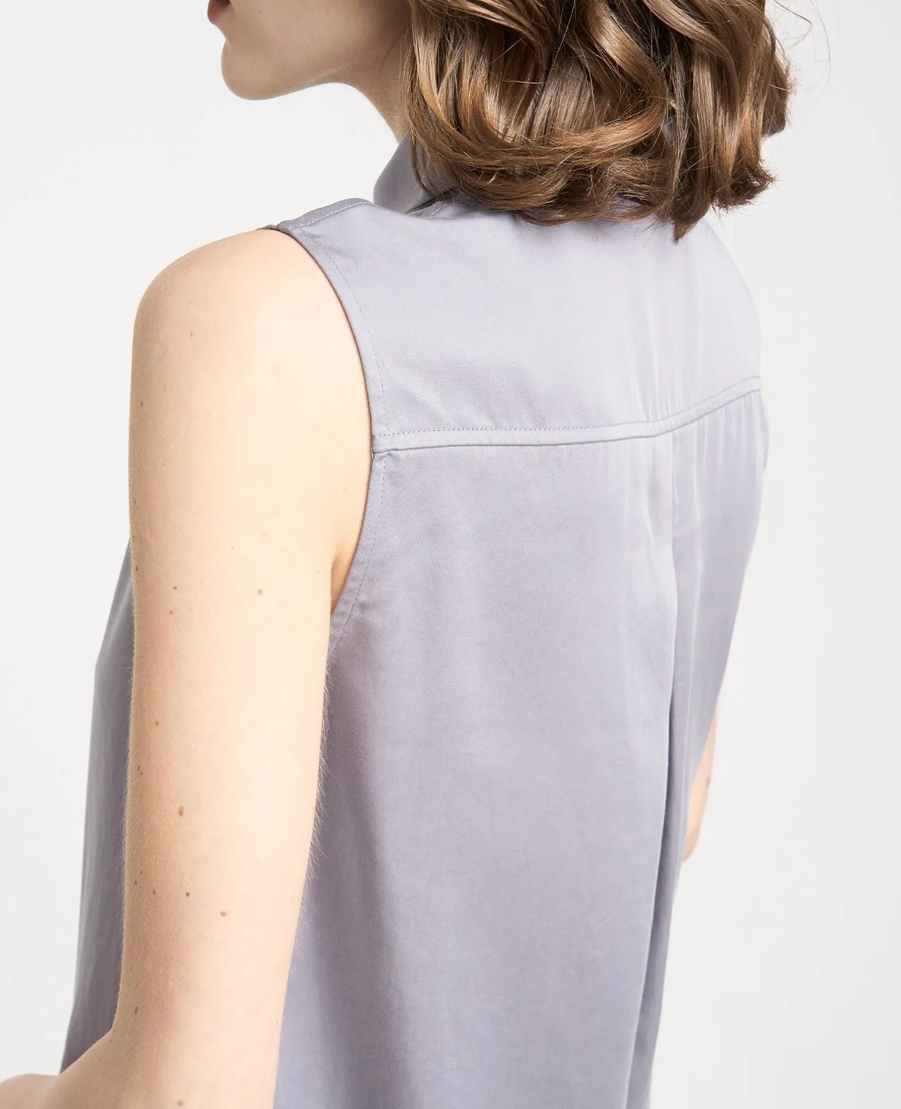 Tencel Sleeveless Shirt