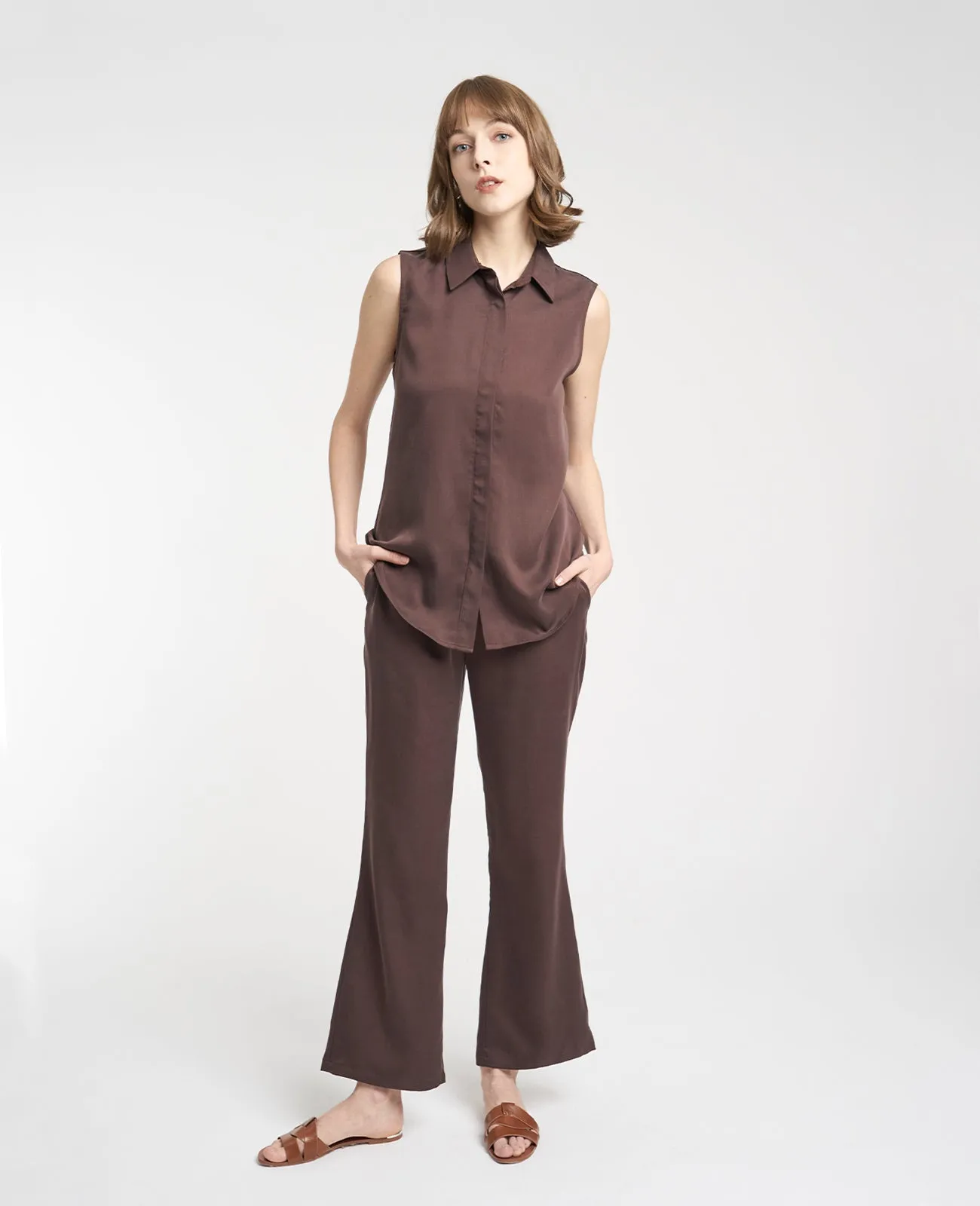 Tencel Sleeveless Shirt