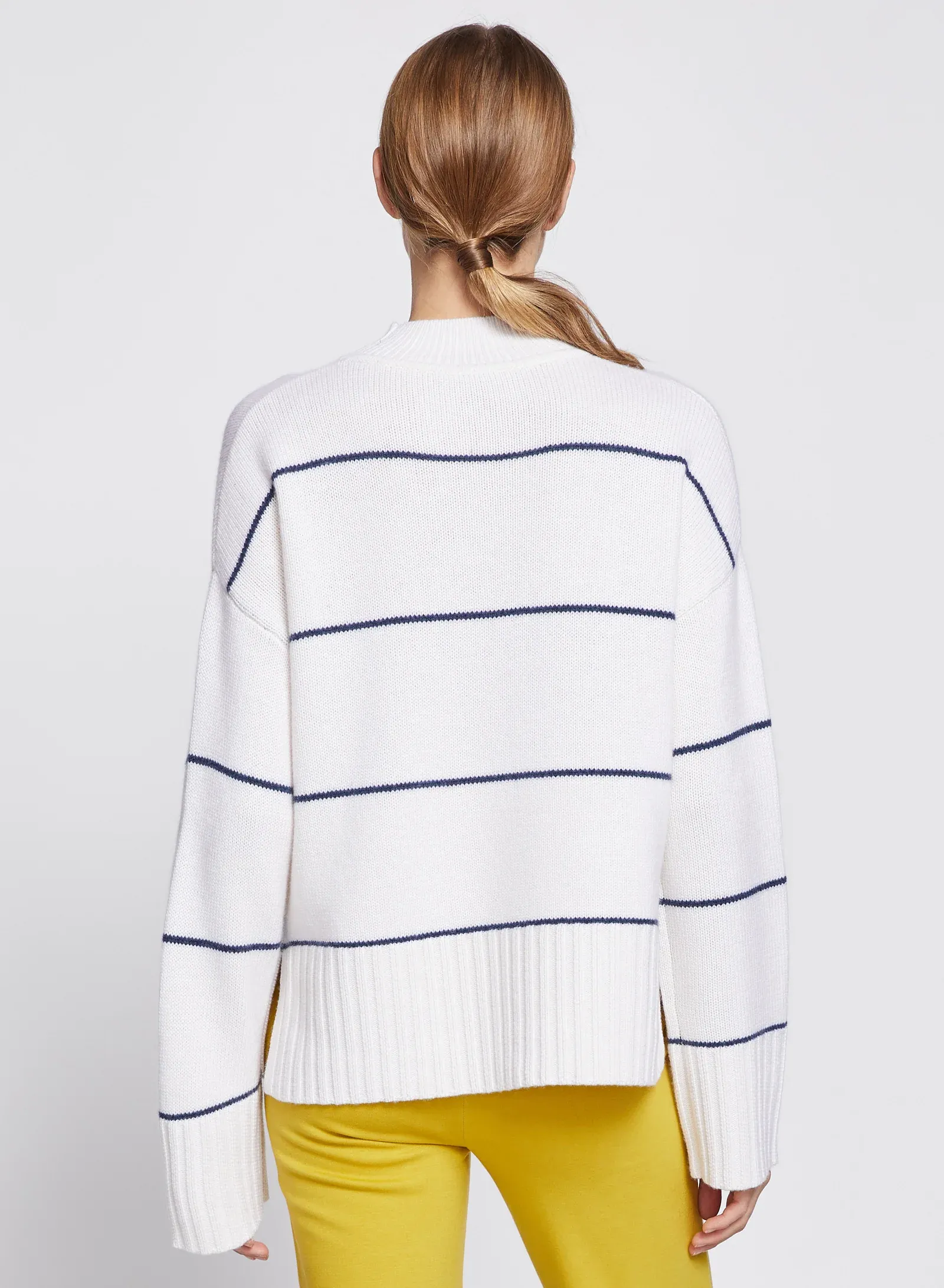 The Striped Mock Neck Sweater