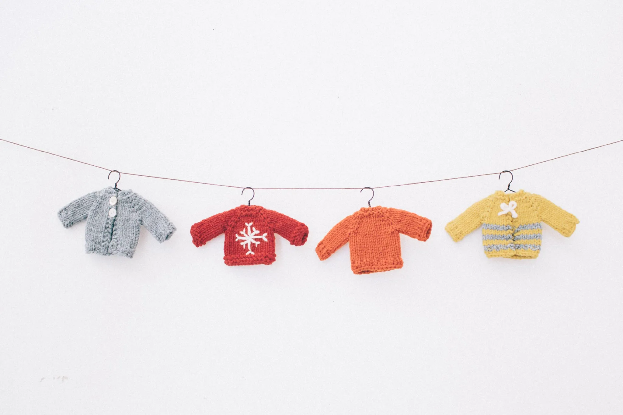 tiny sweater ornaments