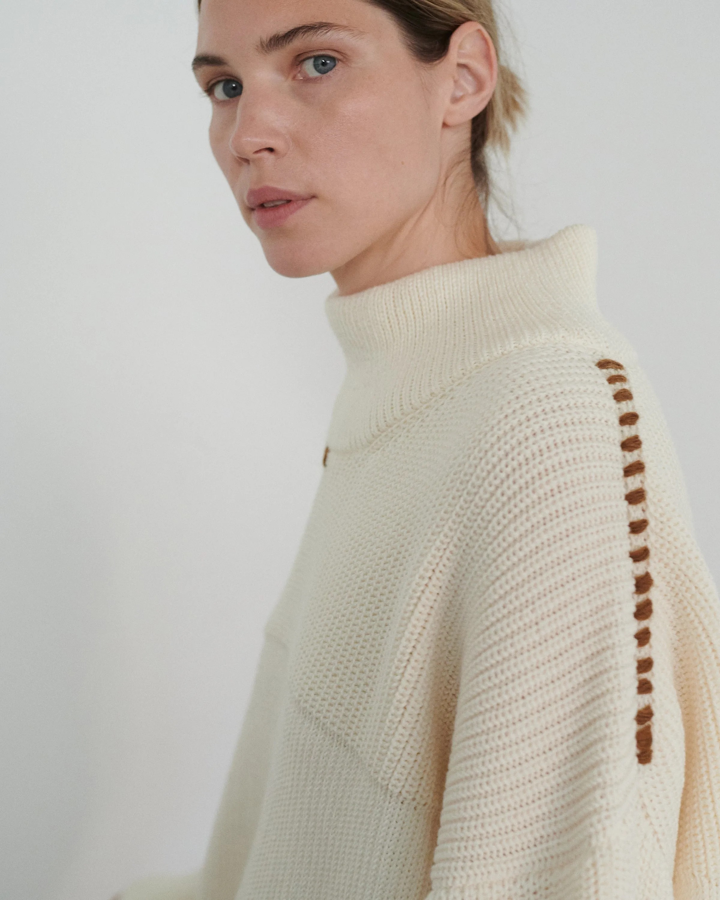 Šturmai: Sea Salt Merino Wool Turtleneck