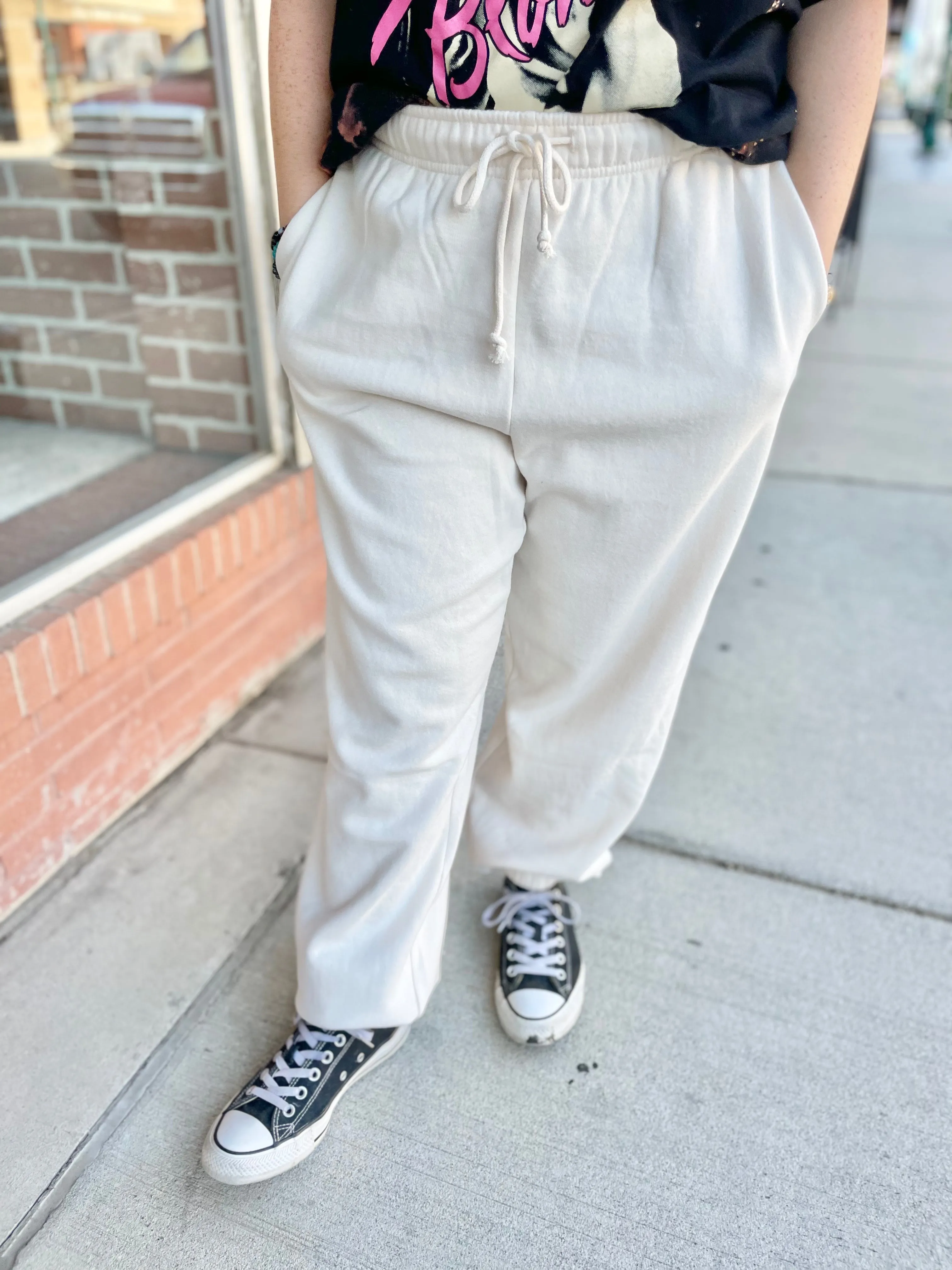 Ultra Soft Taupe Jogger Sweat Pants