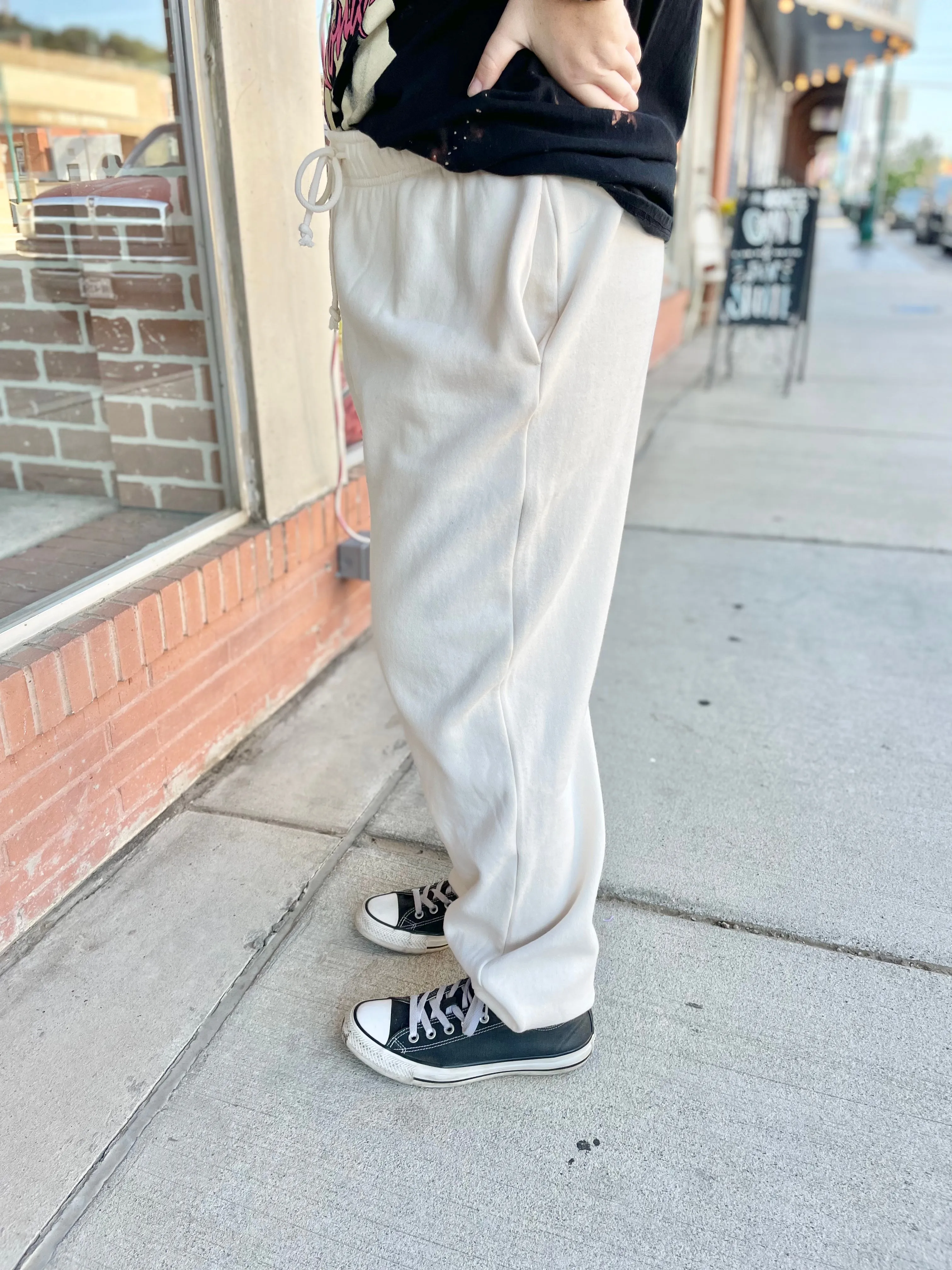 Ultra Soft Taupe Jogger Sweat Pants